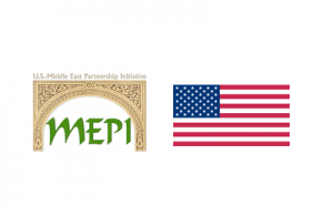 Middle East Partnership Initiative logo and American Flag