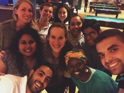 Penn Volunteers and GFP staff go bowling 