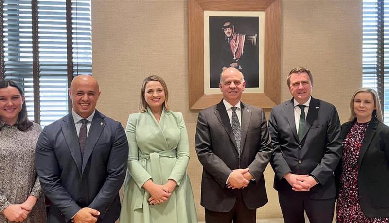 HRH Prince Feisal Al Hussein discusses youth and peacebuilding with Irish Minister of Justice